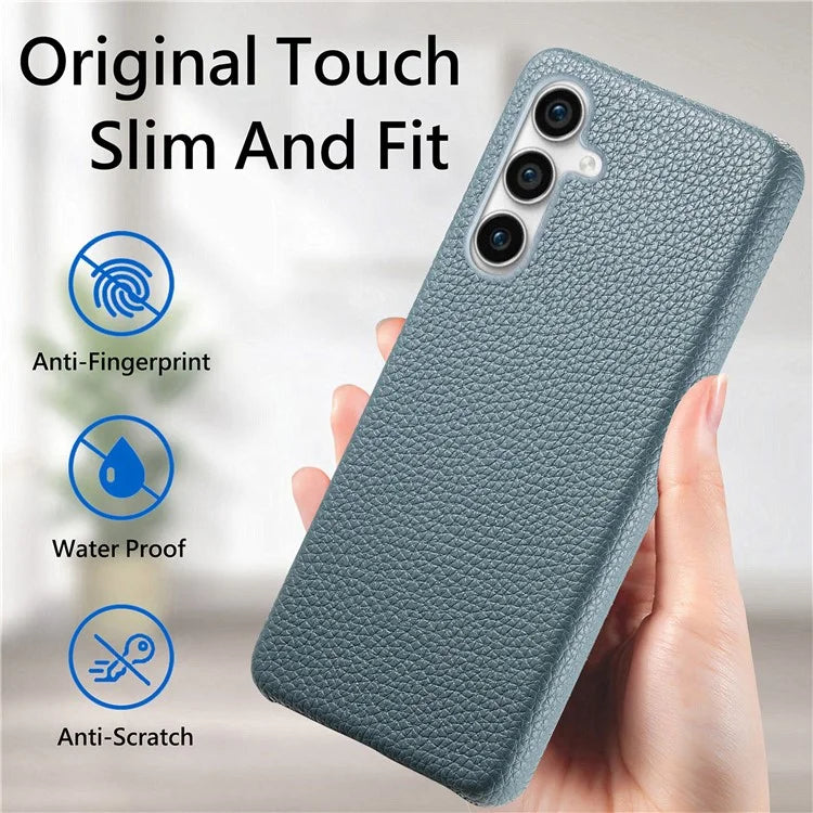 Y1 For Samsung Galaxy S23 FE Cell Phone Case Litchi Texture PU+PC Drop-proof Cover