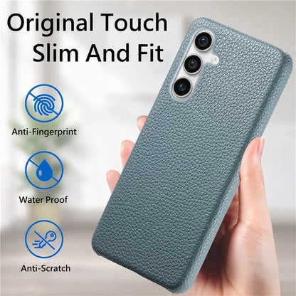 Y1 For Samsung Galaxy S23 FE Cell Phone Case Litchi Texture PU+PC Drop-proof Cover