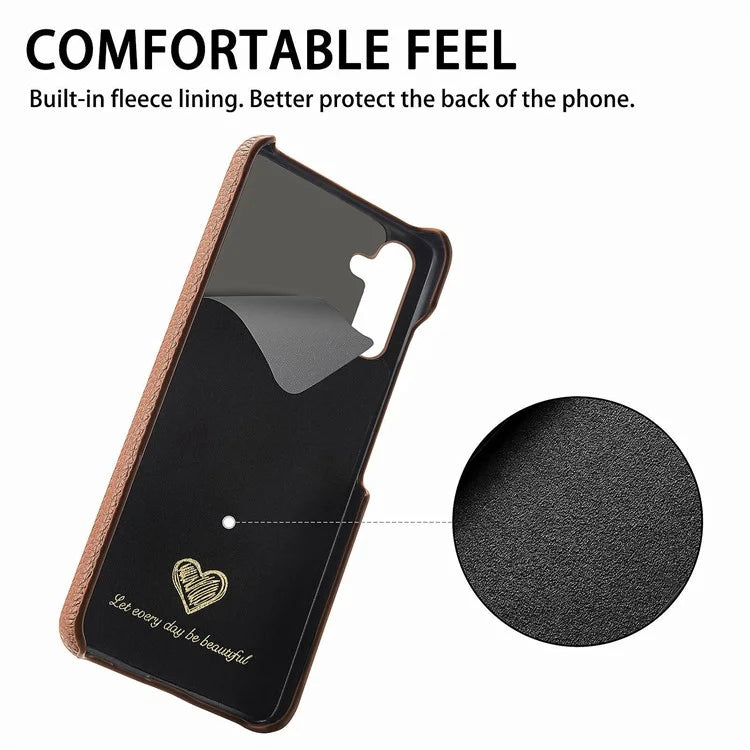 Y1 For Samsung Galaxy S23 FE Cell Phone Case Litchi Texture PU+PC Drop-proof Cover