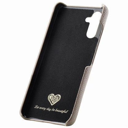 Y1 For Samsung Galaxy S23 FE Cell Phone Case Litchi Texture PU+PC Drop-proof Cover