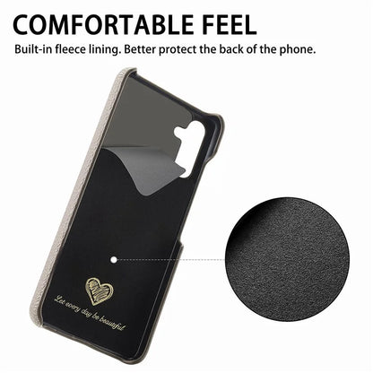 Y1 For Samsung Galaxy S23 FE Cell Phone Case Litchi Texture PU+PC Drop-proof Cover