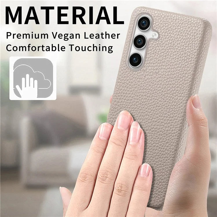 Y1 For Samsung Galaxy S23 FE Cell Phone Case Litchi Texture PU+PC Drop-proof Cover