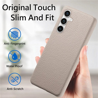 Y1 For Samsung Galaxy S23 FE Cell Phone Case Litchi Texture PU+PC Drop-proof Cover