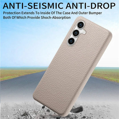 Y1 For Samsung Galaxy S23 FE Cell Phone Case Litchi Texture PU+PC Drop-proof Cover