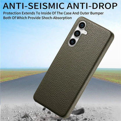 Y1 For Samsung Galaxy S23 FE Cell Phone Case Litchi Texture PU+PC Drop-proof Cover
