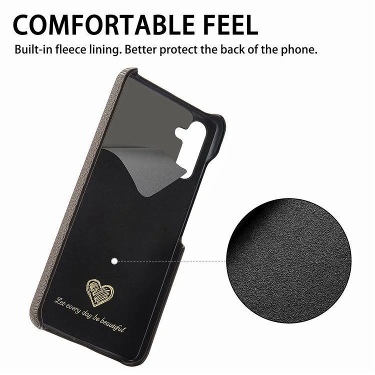 Y1 For Samsung Galaxy S23 FE Cell Phone Case Litchi Texture PU+PC Drop-proof Cover