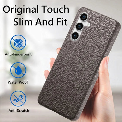 Y1 For Samsung Galaxy S23 FE Cell Phone Case Litchi Texture PU+PC Drop-proof Cover