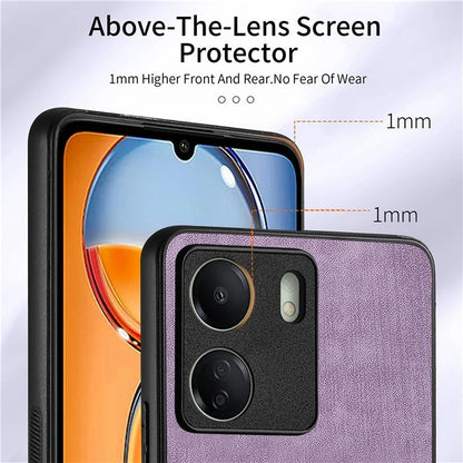 D2 Retro Phone Cover for Xiaomi Redmi 13C 4G / Poco C65 4G Case PU Leather+TPU Kickstand Phone Shell