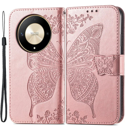 For Honor X9b 5G / Magic6 Lite 5G Phone Cover Stand Imprinted Pattern PU Leather Case