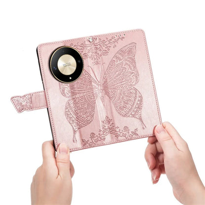 For Honor X9b 5G / Magic6 Lite 5G Phone Cover Stand Imprinted Pattern PU Leather Case