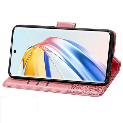 For Honor X9b 5G / Magic6 Lite 5G Phone Cover Stand Imprinted Pattern PU Leather Case