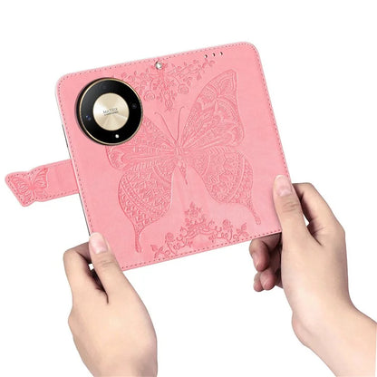 For Honor X9b 5G / Magic6 Lite 5G Phone Cover Stand Imprinted Pattern PU Leather Case