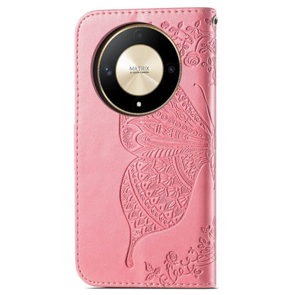 For Honor X9b 5G / Magic6 Lite 5G Phone Cover Stand Imprinted Pattern PU Leather Case