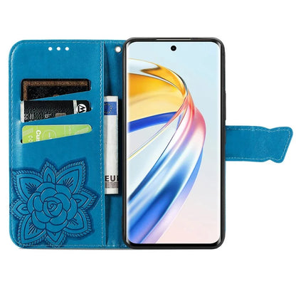 For Honor X9b 5G / Magic6 Lite 5G Phone Cover Stand Imprinted Pattern PU Leather Case