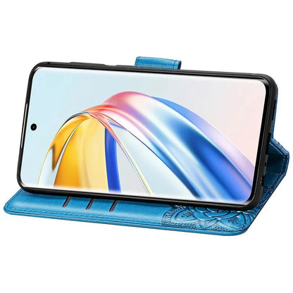 For Honor X9b 5G / Magic6 Lite 5G Phone Cover Stand Imprinted Pattern PU Leather Case