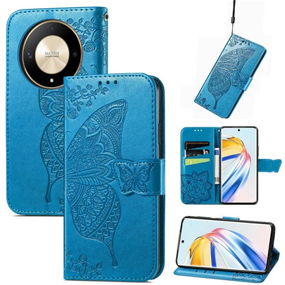 For Honor X9b 5G / Magic6 Lite 5G Phone Cover Stand Imprinted Pattern PU Leather Case