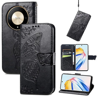 For Honor X9b 5G / Magic6 Lite 5G Phone Cover Stand Imprinted Pattern PU Leather Case
