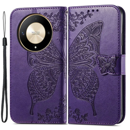 For Honor X9b 5G / Magic6 Lite 5G Phone Cover Stand Imprinted Pattern PU Leather Case