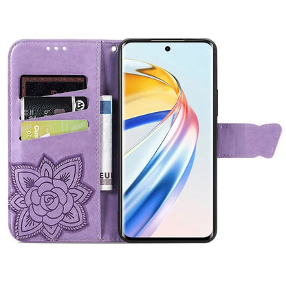 For Honor X9b 5G / Magic6 Lite 5G Phone Cover Stand Imprinted Pattern PU Leather Case