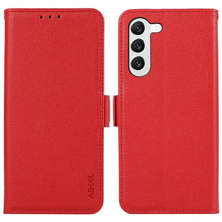 ABEEL For Samsung Galaxy S23+ Case PU Leather RFID Blocking Phone Cover with Card Holder