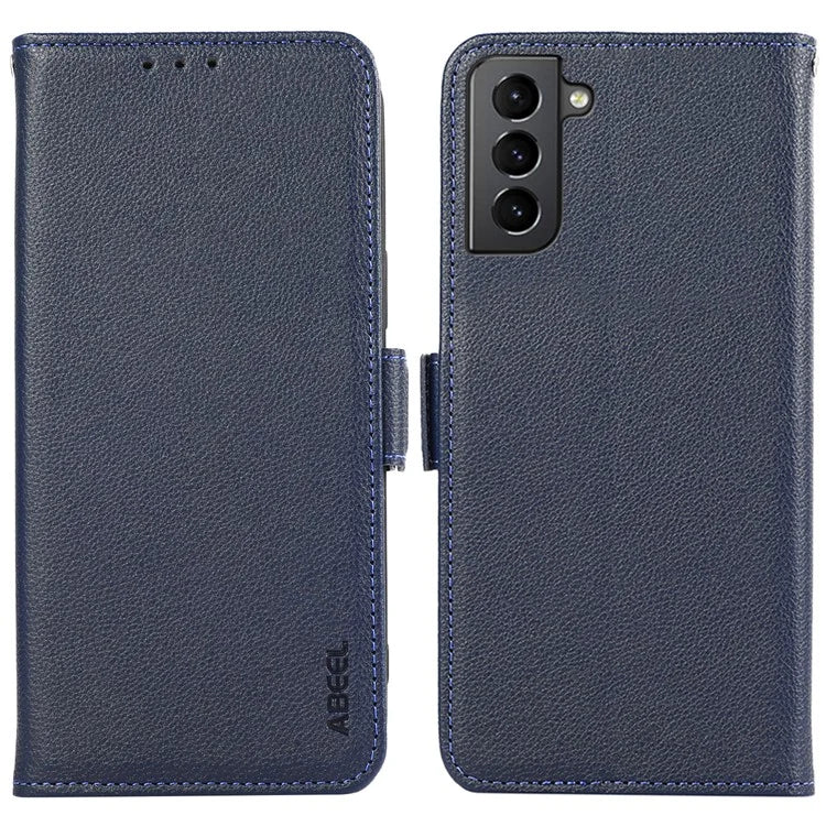 ABEEL For Samsung Galaxy S21 5G / 4G Wallet Case RFID Blocking PU Leather Phone Cover
