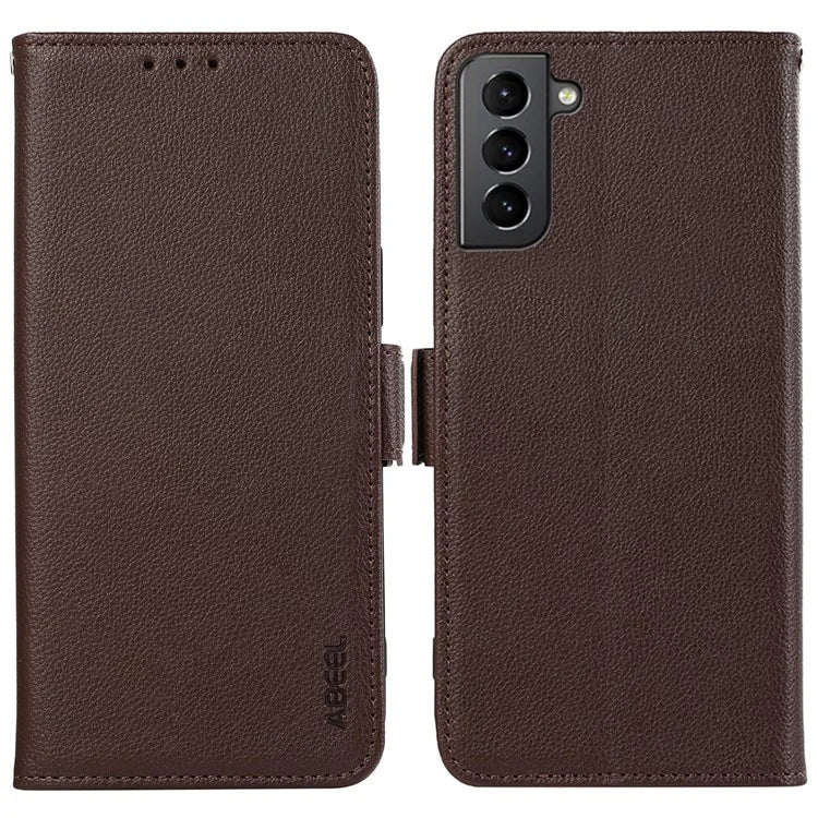 ABEEL For Samsung Galaxy S21 5G / 4G Wallet Case RFID Blocking PU Leather Phone Cover