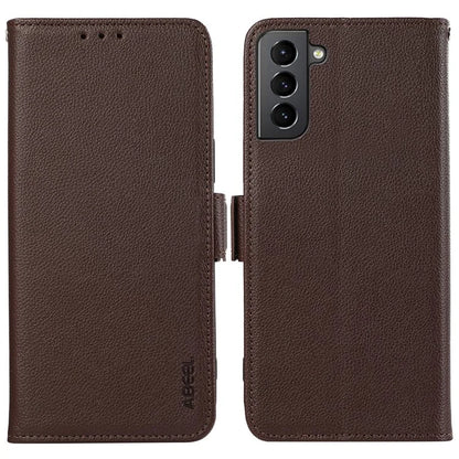 ABEEL For Samsung Galaxy S21 5G / 4G Wallet Case RFID Blocking PU Leather Phone Cover
