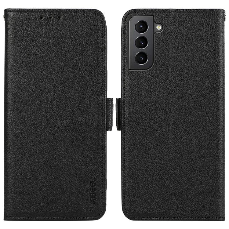 ABEEL For Samsung Galaxy S21+ 5G Case RFID Blocking Stand Folio Leather Phone Cover