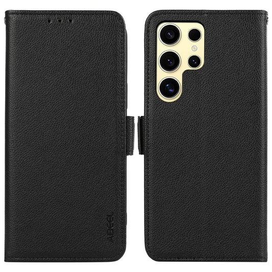 ABEEL For Samsung Galaxy S21 Ultra 5G Case RFID Blocking Leather Phone Cover with Wallet