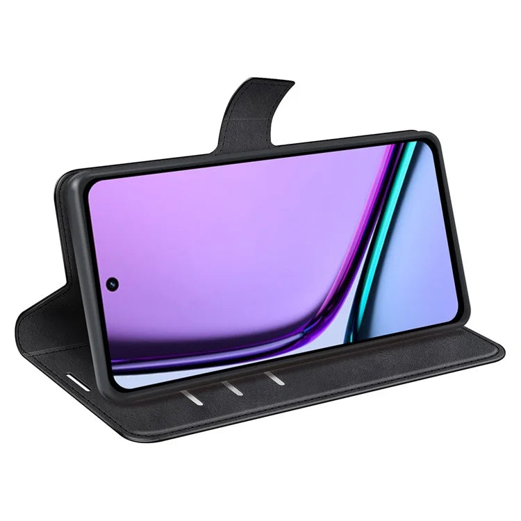 For Realme C67 4G Case Calf Texture Anti-scratch Leather Phone Wallet Stand Cover