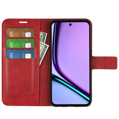 For Realme C67 4G Case Calf Texture Anti-scratch Leather Phone Wallet Stand Cover