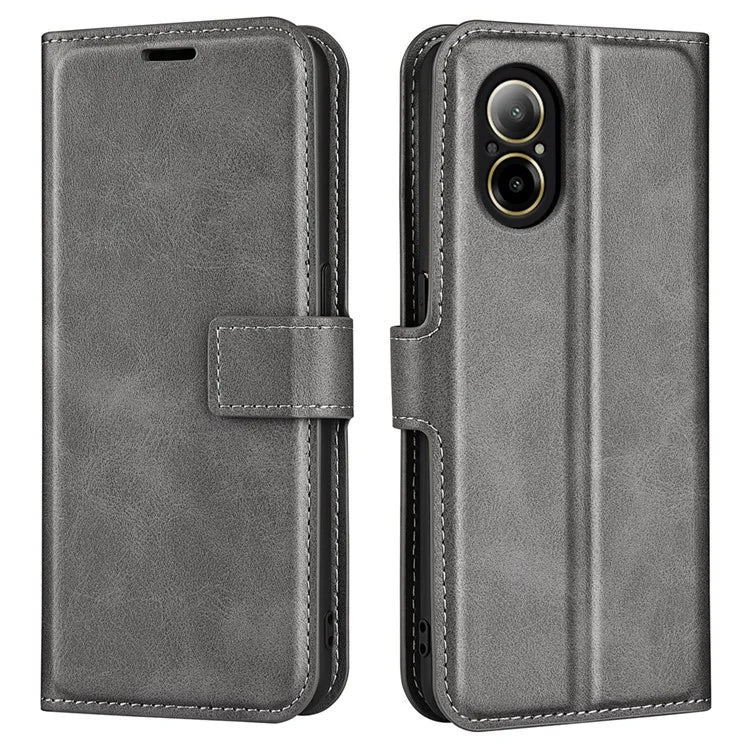 For Realme C67 4G Case Calf Texture Anti-scratch Leather Phone Wallet Stand Cover