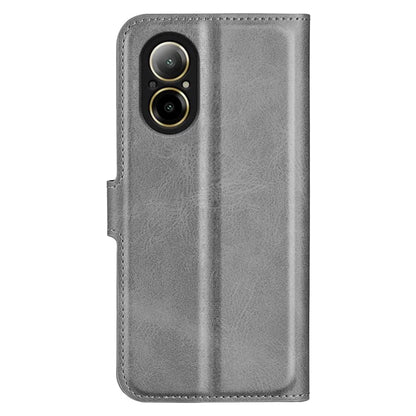 For Realme C67 4G Case Calf Texture Anti-scratch Leather Phone Wallet Stand Cover