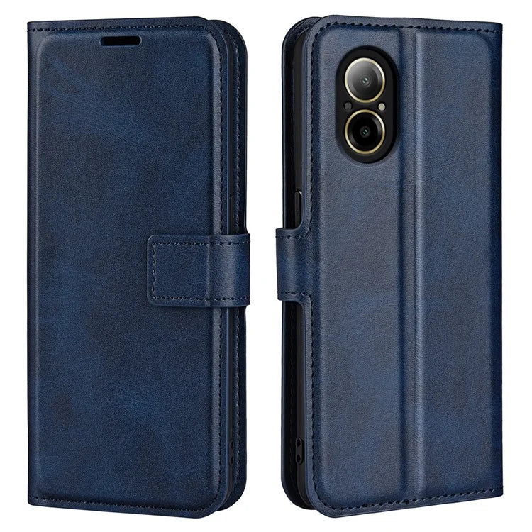 For Realme C67 4G Case Calf Texture Anti-scratch Leather Phone Wallet Stand Cover
