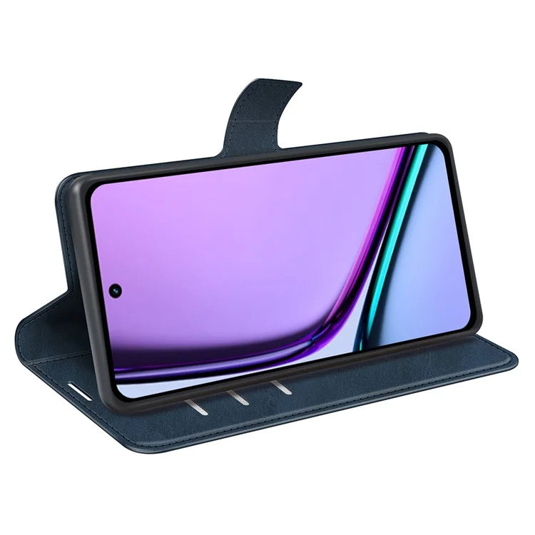 For Realme C67 4G Case Calf Texture Anti-scratch Leather Phone Wallet Stand Cover