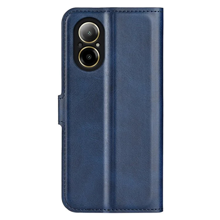 For Realme C67 4G Case Calf Texture Anti-scratch Leather Phone Wallet Stand Cover