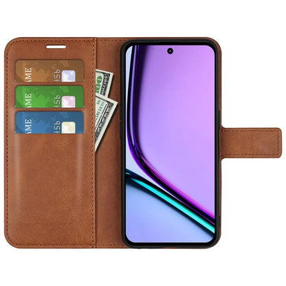 For Realme C67 4G Case Calf Texture Anti-scratch Leather Phone Wallet Stand Cover