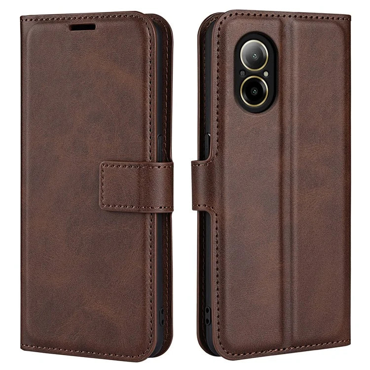 For Realme C67 4G Case Calf Texture Anti-scratch Leather Phone Wallet Stand Cover
