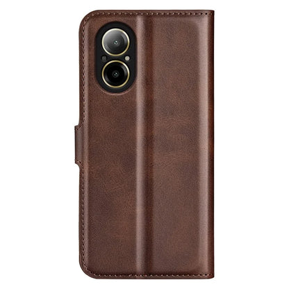 For Realme C67 4G Case Calf Texture Anti-scratch Leather Phone Wallet Stand Cover