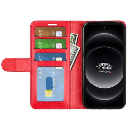 For Xiaomi 14 Ultra Case TPU+PU Leather Phone Protective Flip Cover Crazy Horse Texture