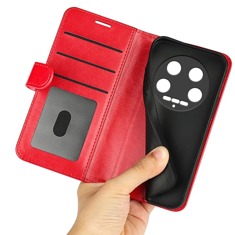 For Xiaomi 14 Ultra Case TPU+PU Leather Phone Protective Flip Cover Crazy Horse Texture