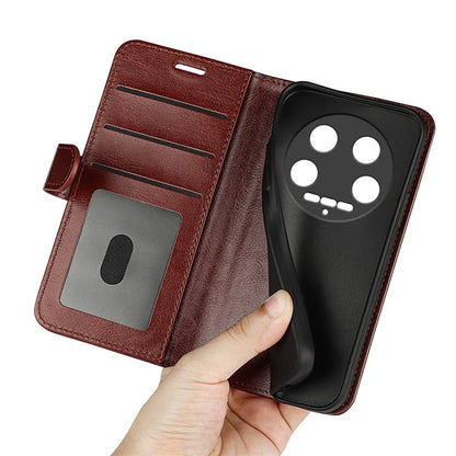 For Xiaomi 14 Ultra Case TPU+PU Leather Phone Protective Flip Cover Crazy Horse Texture