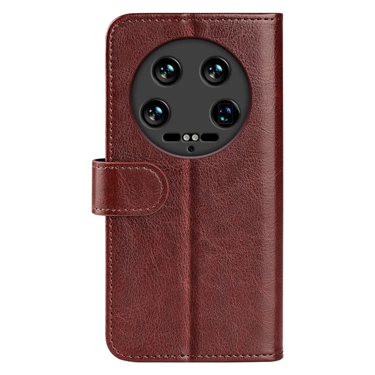 For Xiaomi 14 Ultra Case TPU+PU Leather Phone Protective Flip Cover Crazy Horse Texture