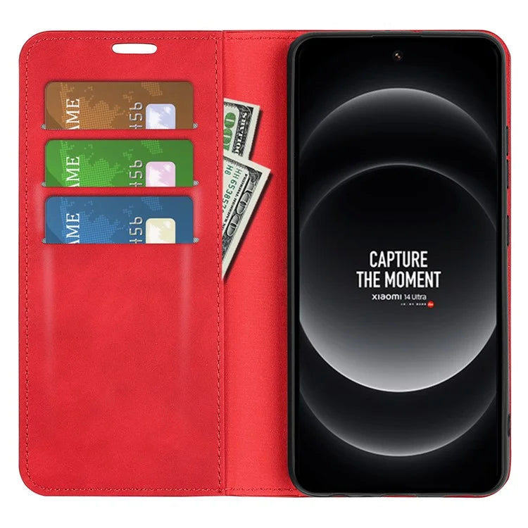 For Xiaomi 14 Ultra Case PU Leather Wallet Flip Magnetic Protect Phone Cover