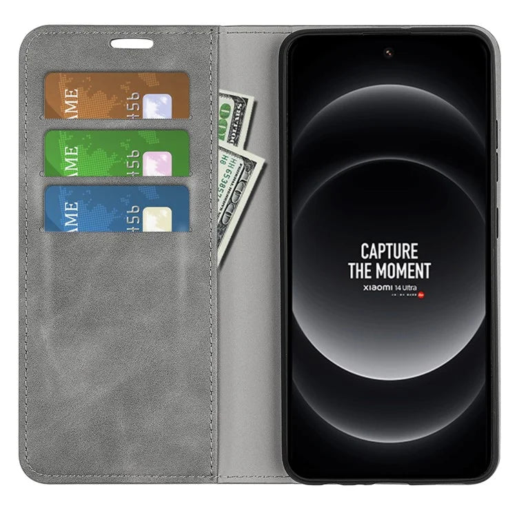 For Xiaomi 14 Ultra Case PU Leather Wallet Flip Magnetic Protect Phone Cover