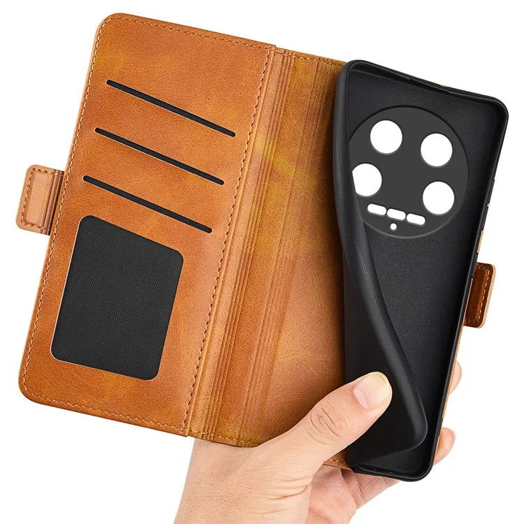 For Xiaomi 14 Ultra Phone Cover Magnetic Clasp Leather Phone Case with Wallet