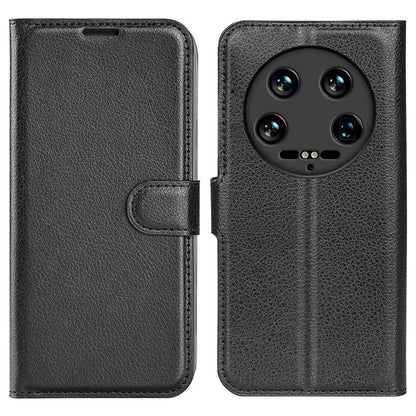 For Xiaomi 14 Ultra Case Litchi Texture Leather Folio Stand Smart Phone Cover