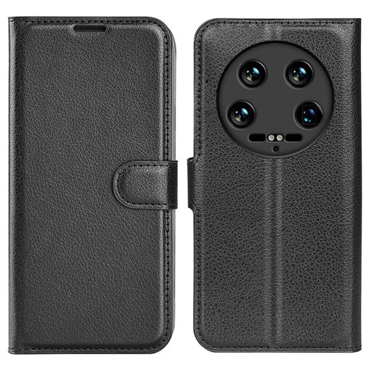 For Xiaomi 14 Ultra Case Litchi Texture Leather Folio Stand Smart Phone Cover