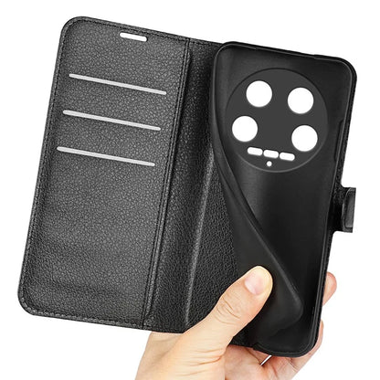 For Xiaomi 14 Ultra Case Litchi Texture Leather Folio Stand Smart Phone Cover