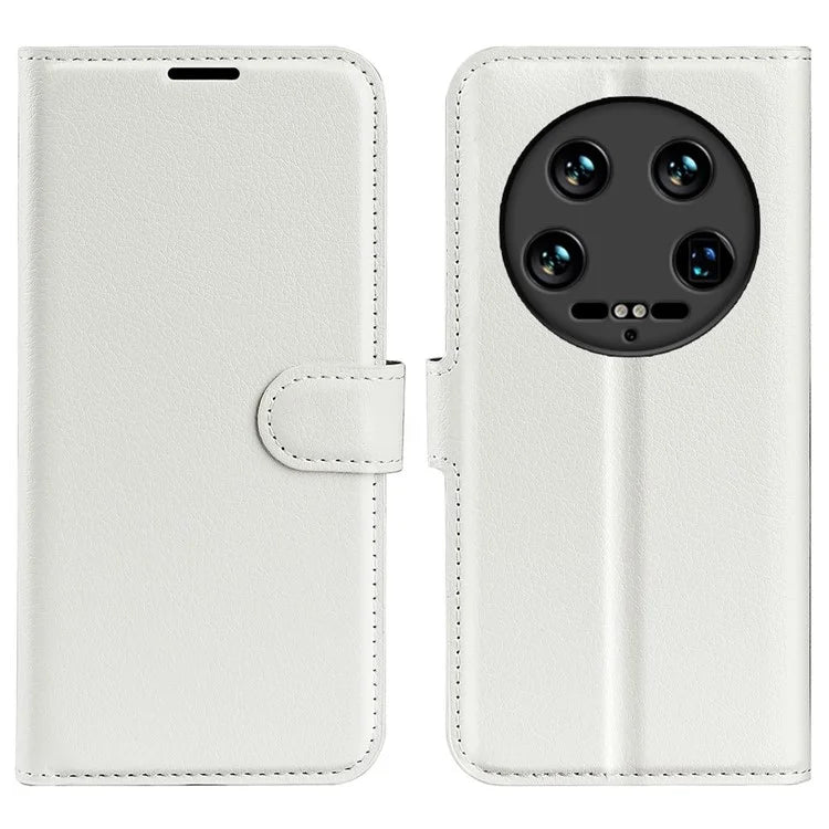 For Xiaomi 14 Ultra Case Litchi Texture Leather Folio Stand Smart Phone Cover